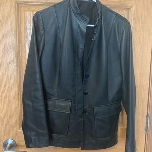 Black leather jacket
